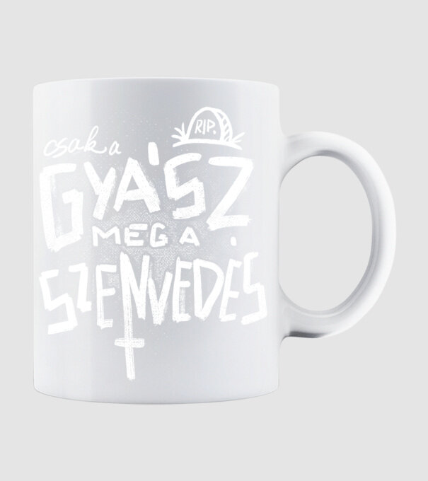 Gyász meg a szenvedés minta fehér pólón