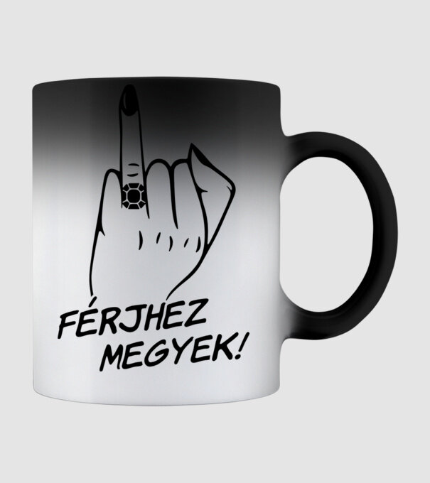Férjhez megyek minta fekete pólón