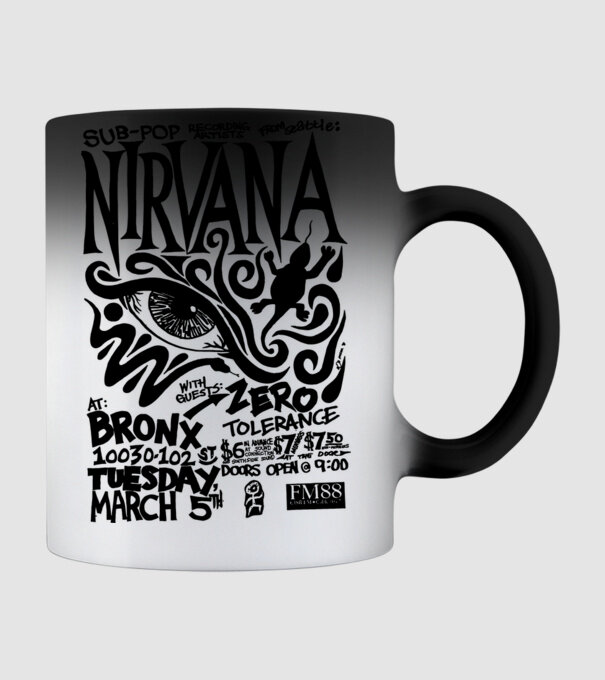 Nirvana Bronx poster minta fekete pólón