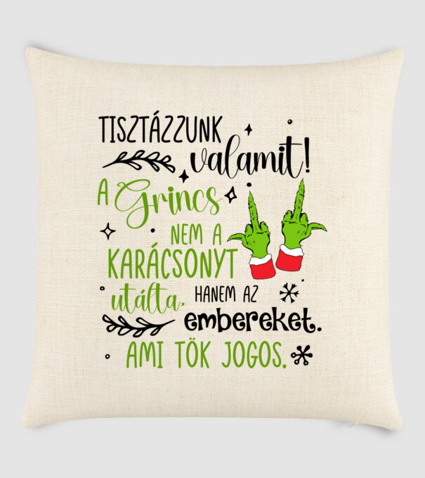 Karácsony A Grincs az embereket utálta minta homokszín pólón