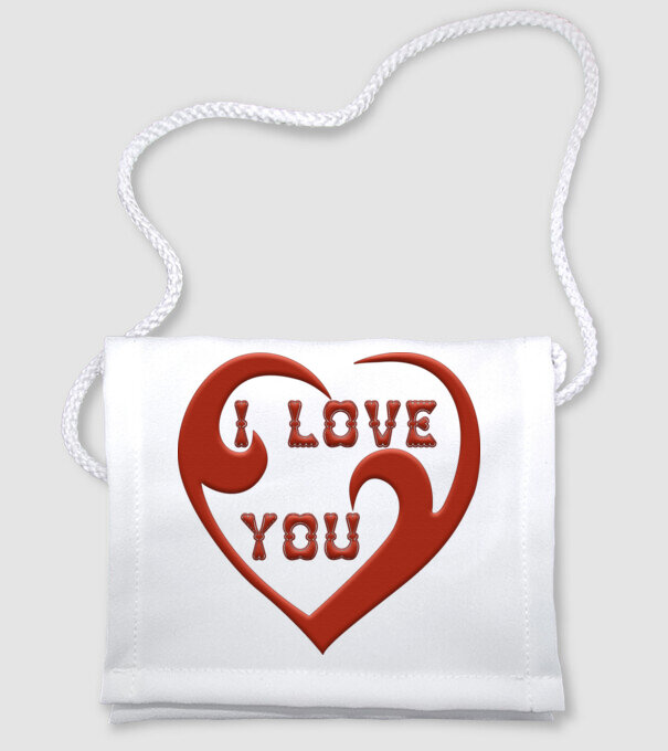 I Love You minta fehér pólón