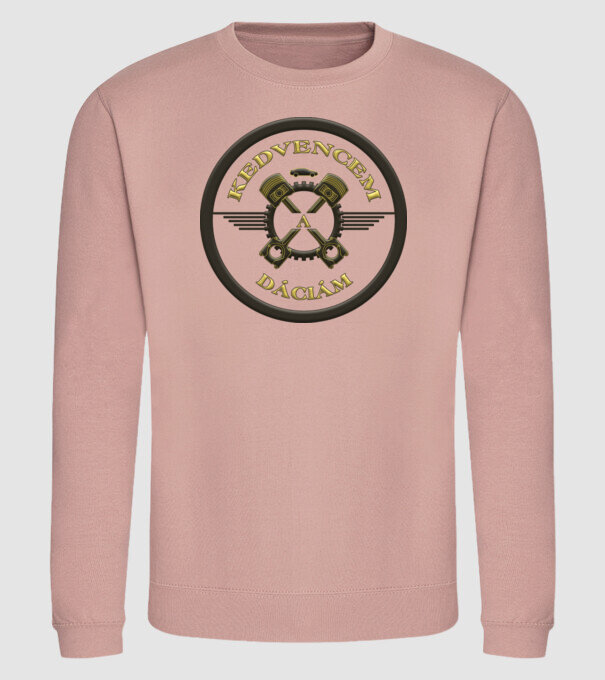 Kedvencem a dáciám minta dusty pink pólón
