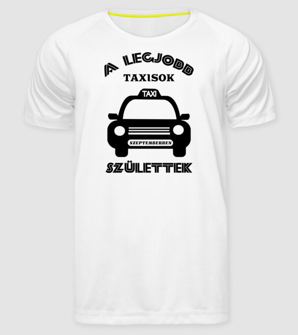 Taxis szeptember színezhető minta fehér pólón