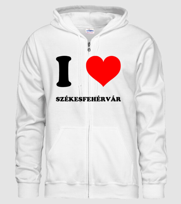 I Love Székesfehérvár minta fehér pólón