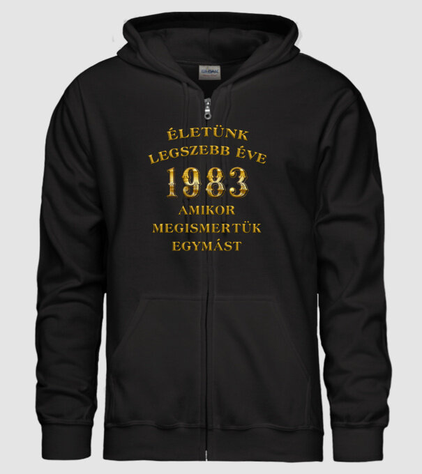 Életünk 1983 minta fekete pólón