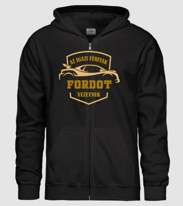 Ford sofőr minta fekete pólón