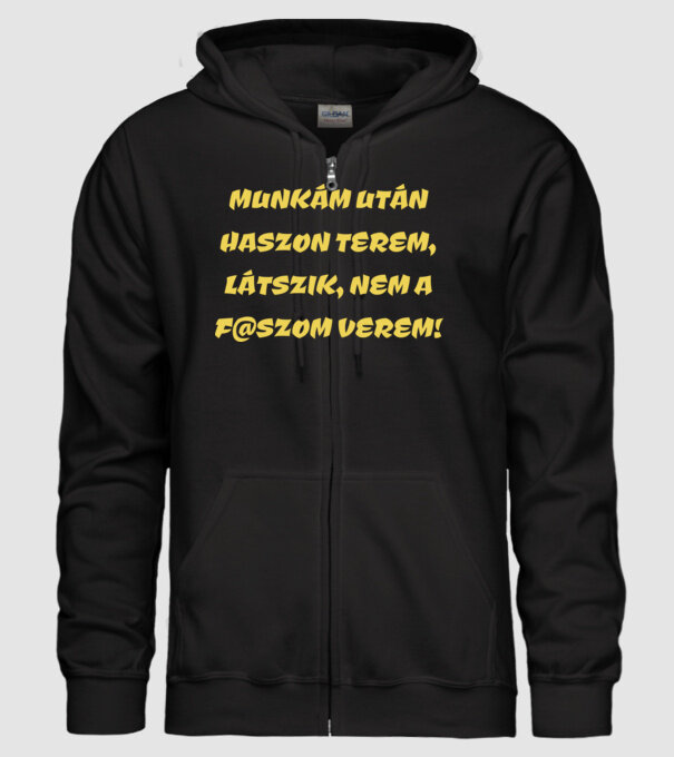 Munkám után minta fekete pólón