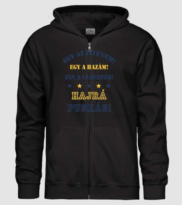 Puskás minta fekete pólón