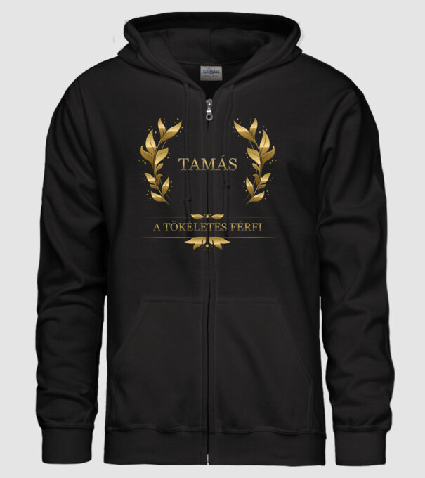 Tamás minta fekete pólón