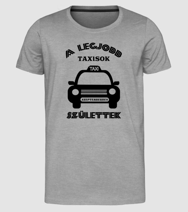 Taxis szeptember színezhető minta szürke pólón