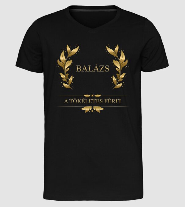 Balázs minta fekete pólón