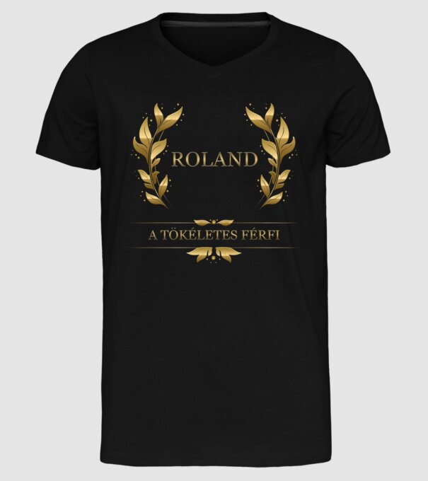 Roland minta fekete pólón