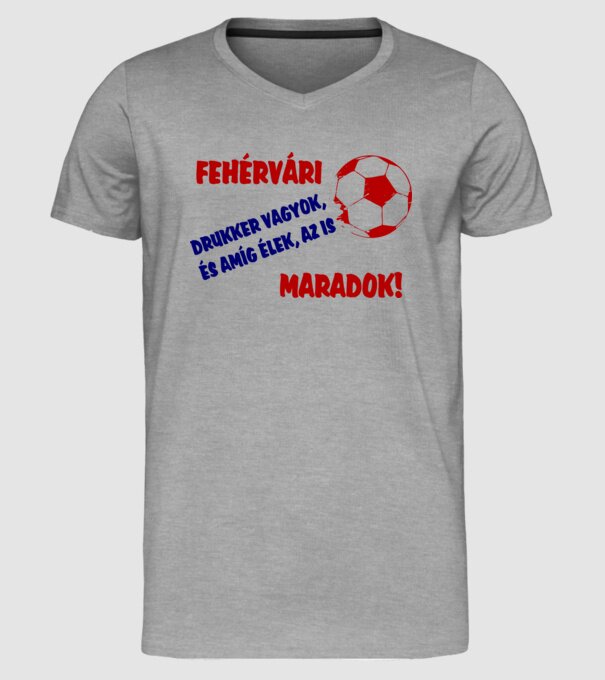 Fehérvári drukker minta szürke pólón