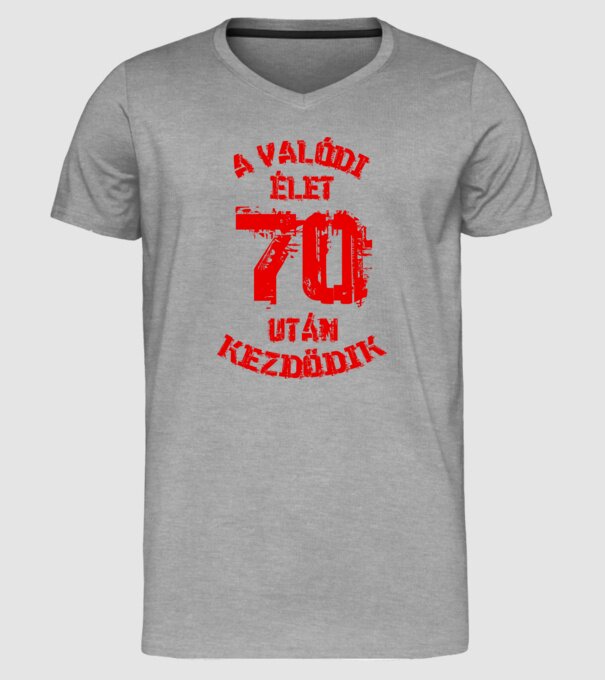 Valódi élet 70 színezhető minta szürke pólón
