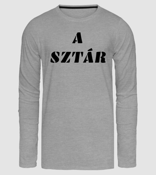 A sztár minta szürke pólón
