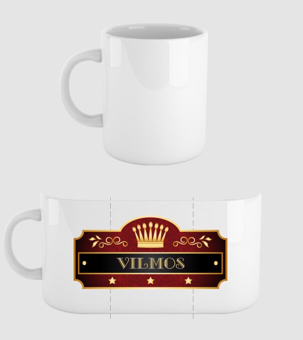Vilmos minta fehér pólón
