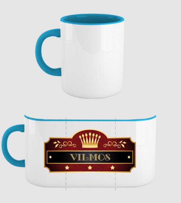 Vilmos minta világoskék pólón