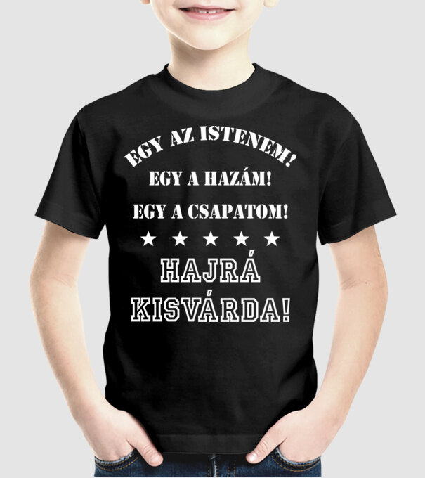 Kisvárda drukker minta fekete pólón