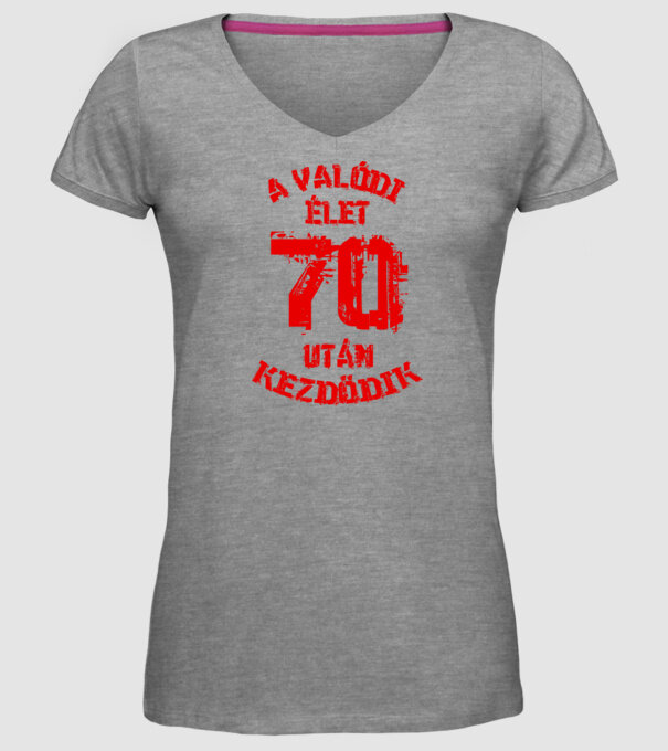 Valódi élet 70 színezhető minta szürke pólón