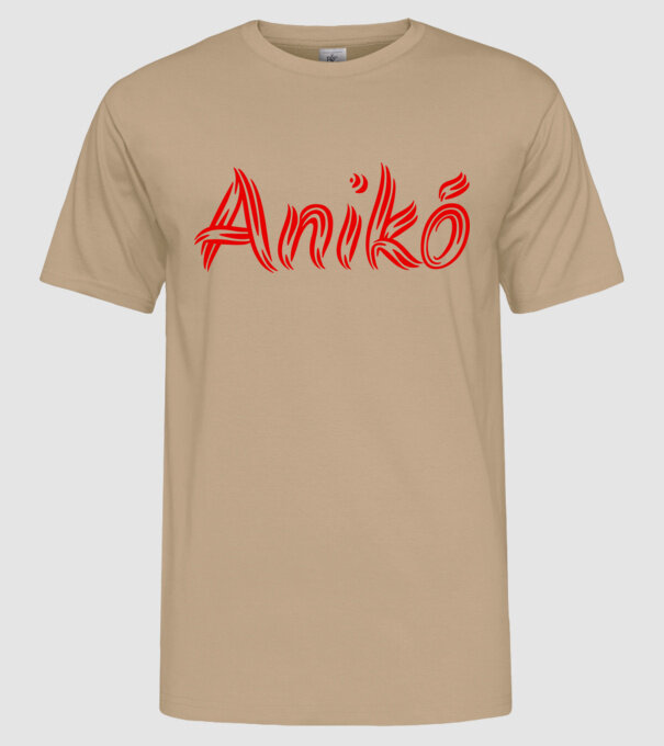 Anikó minta homokszín pólón