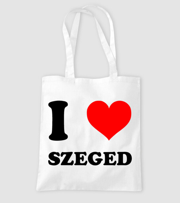 I Love Szeged minta fehér pólón
