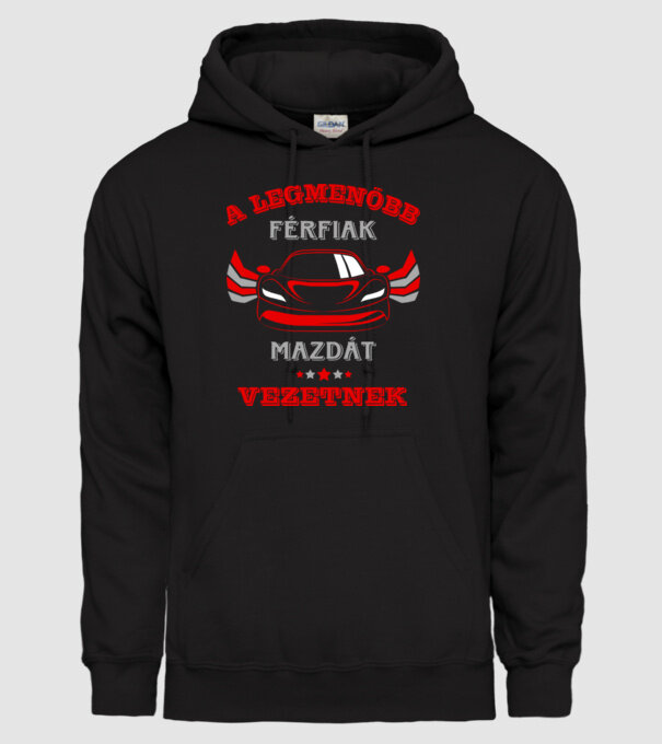 Mazdás sofőr minta fekete pólón