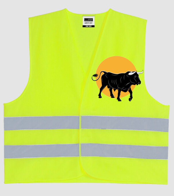 Bika minta neonsárga pólón