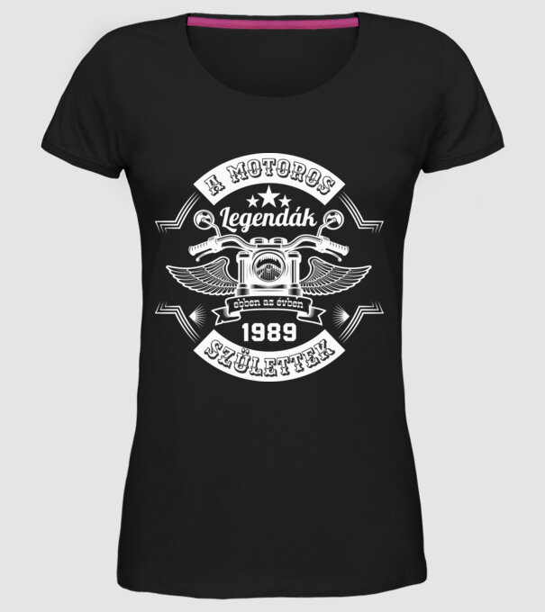 Motoros legendák 1989 minta fekete pólón
