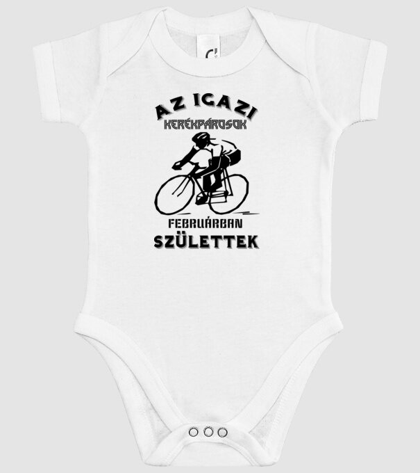Igazi kerékpárosok február minta fehér pólón