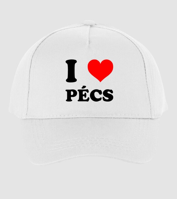 I Love Pécs minta fehér pólón