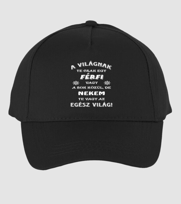A világnak csak egy férfi minta fekete pólón