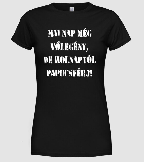 Paucsférj minta fekete pólón