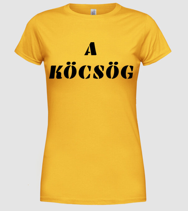 A köcsög minta sárga pólón
