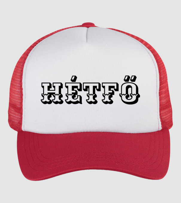 Hétfő minta fehér/piros pólón