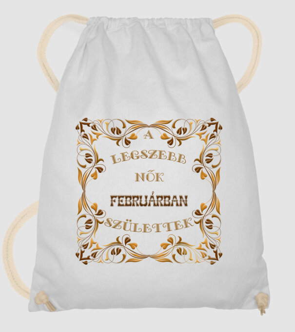 Legszebb nők február minta fehér pólón