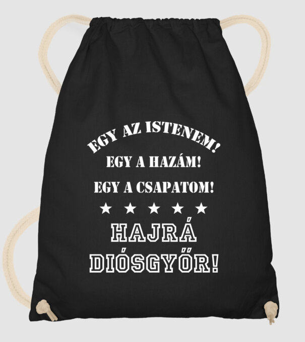 Diósgyőri drukker minta fekete pólón