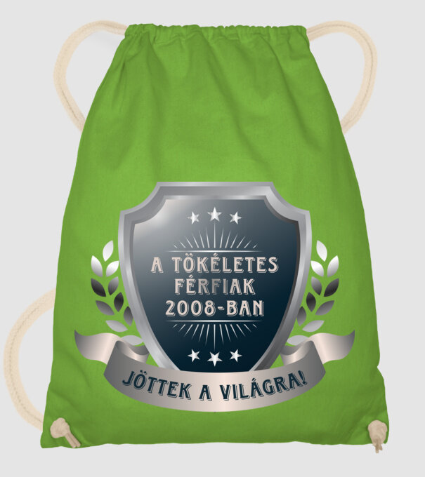 A tökéletes férfiak 2008 minta almazöld pólón