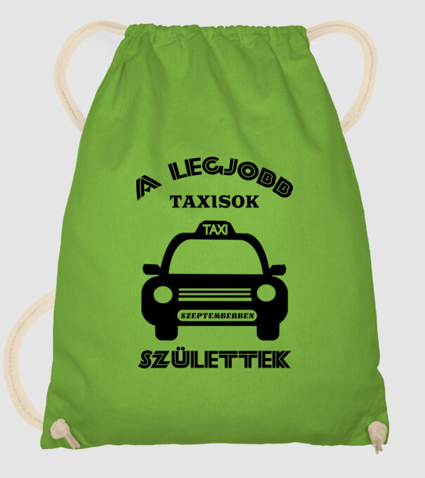 Taxis szeptember színezhető minta almazöld pólón