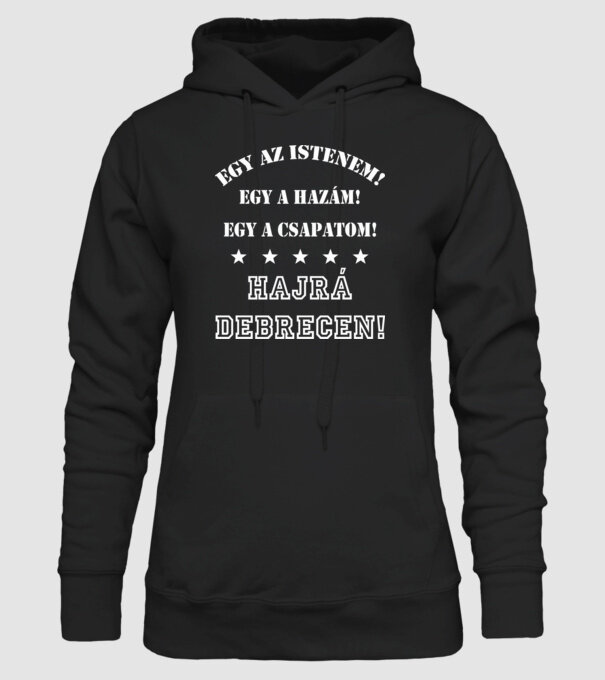Debreceni drukker minta fekete pólón