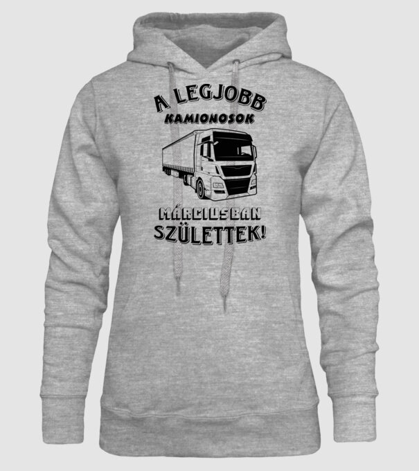 Kamionos szülinapja március minta szürke pólón
