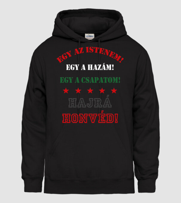 Honvéd drukker minta fekete pólón