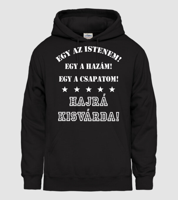 Kisvárda drukker minta fekete pólón