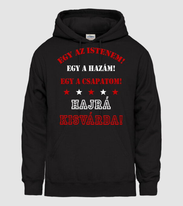 Kisvárdai drukker minta fekete pólón