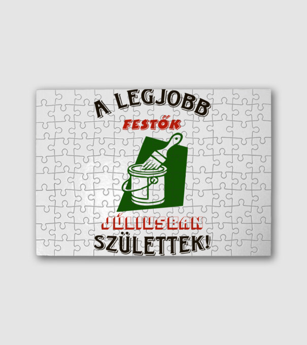Festő szülinapja július minta fehér pólón