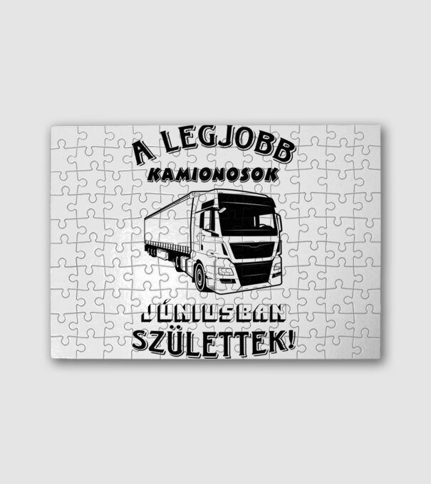 Kamionos szülinapja június minta fehér pólón