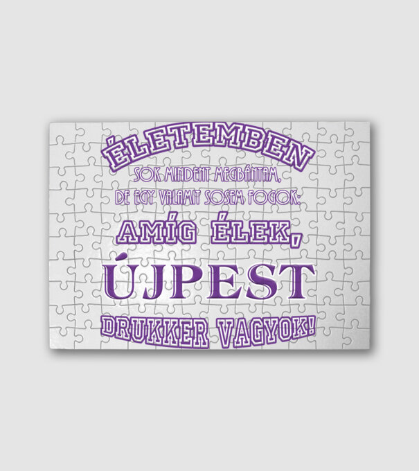 Újpest drukker minta fehér pólón