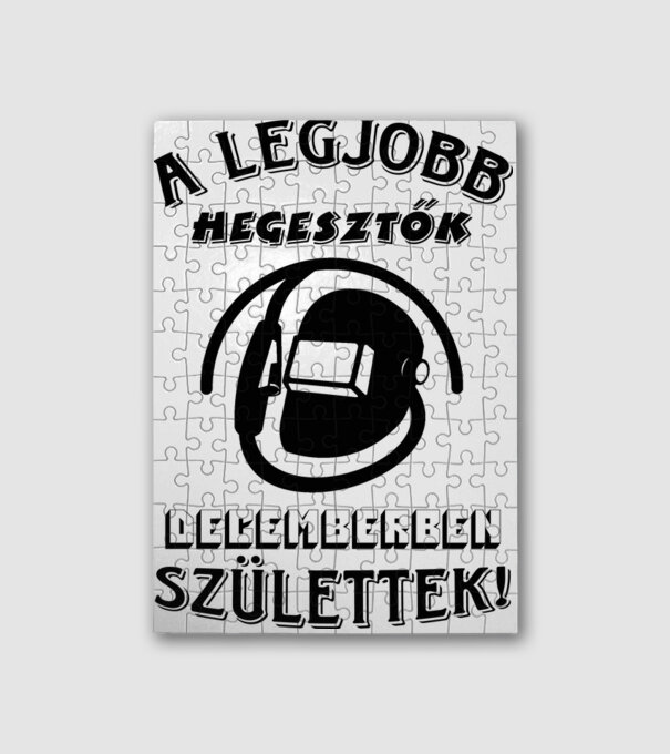 Hegesztő szülinapja december minta fehér pólón