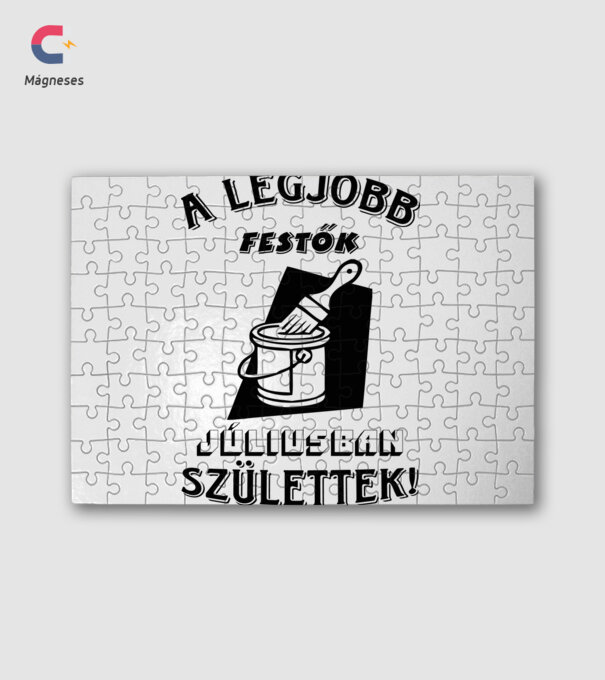 Festő szülinapja július minta fehér pólón