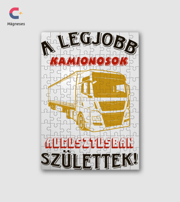 Kamionos szülinapja augusztus minta fehér pólón