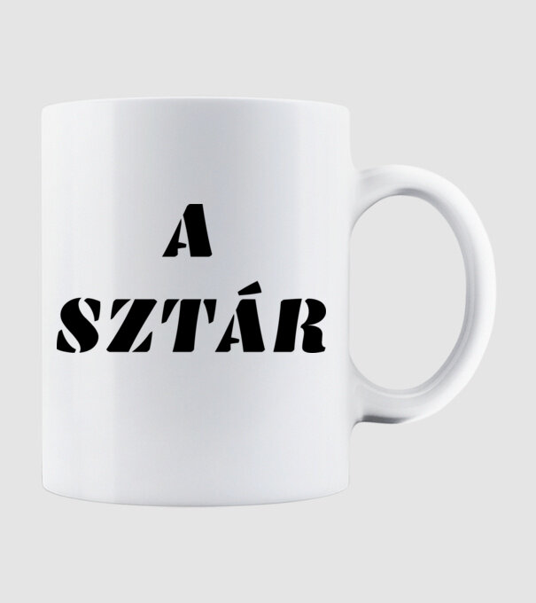 A sztár minta fehér pólón